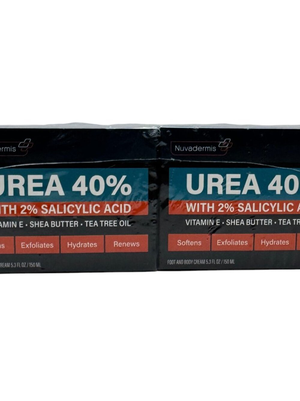 2 Pack Nuvadermis Foot & Body Cream with Urea & Salicylic Acid 5.3oz EXP 9/2028
